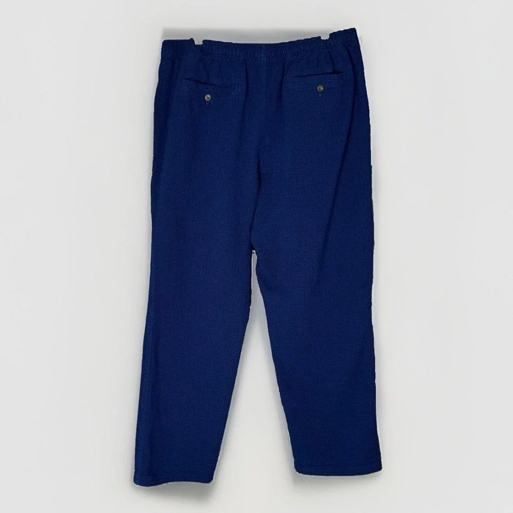 Territory Ahead Pants XL Navy Blue Black Waffle Cotton Elastic Waist Zip Pockets